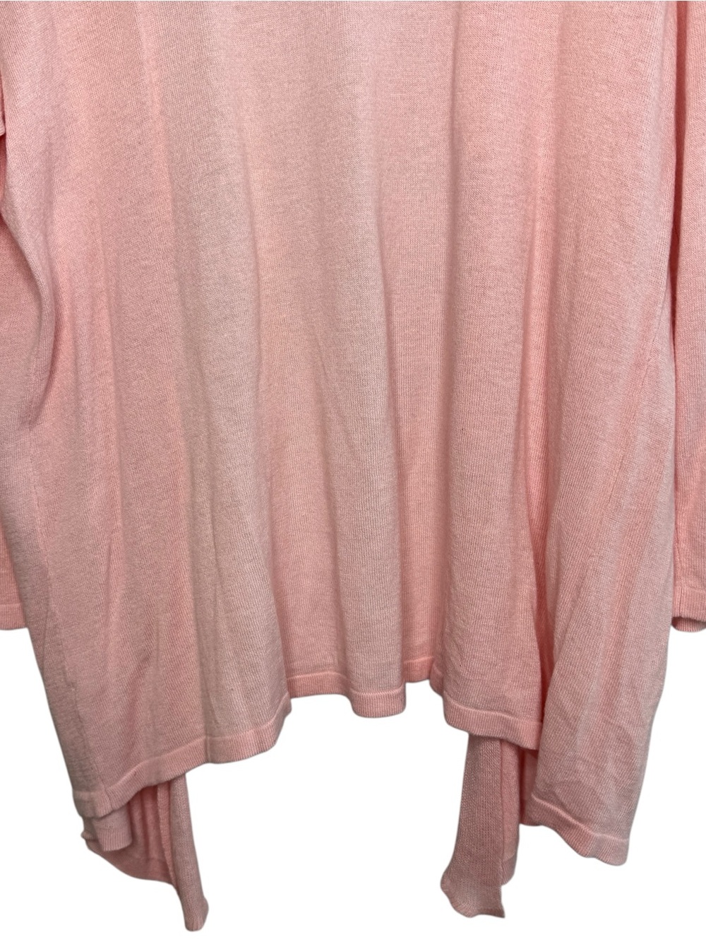 NWT Chico's Soft Pink Ruffle Open Front Cardigan Size Large - Picture 8 of 12